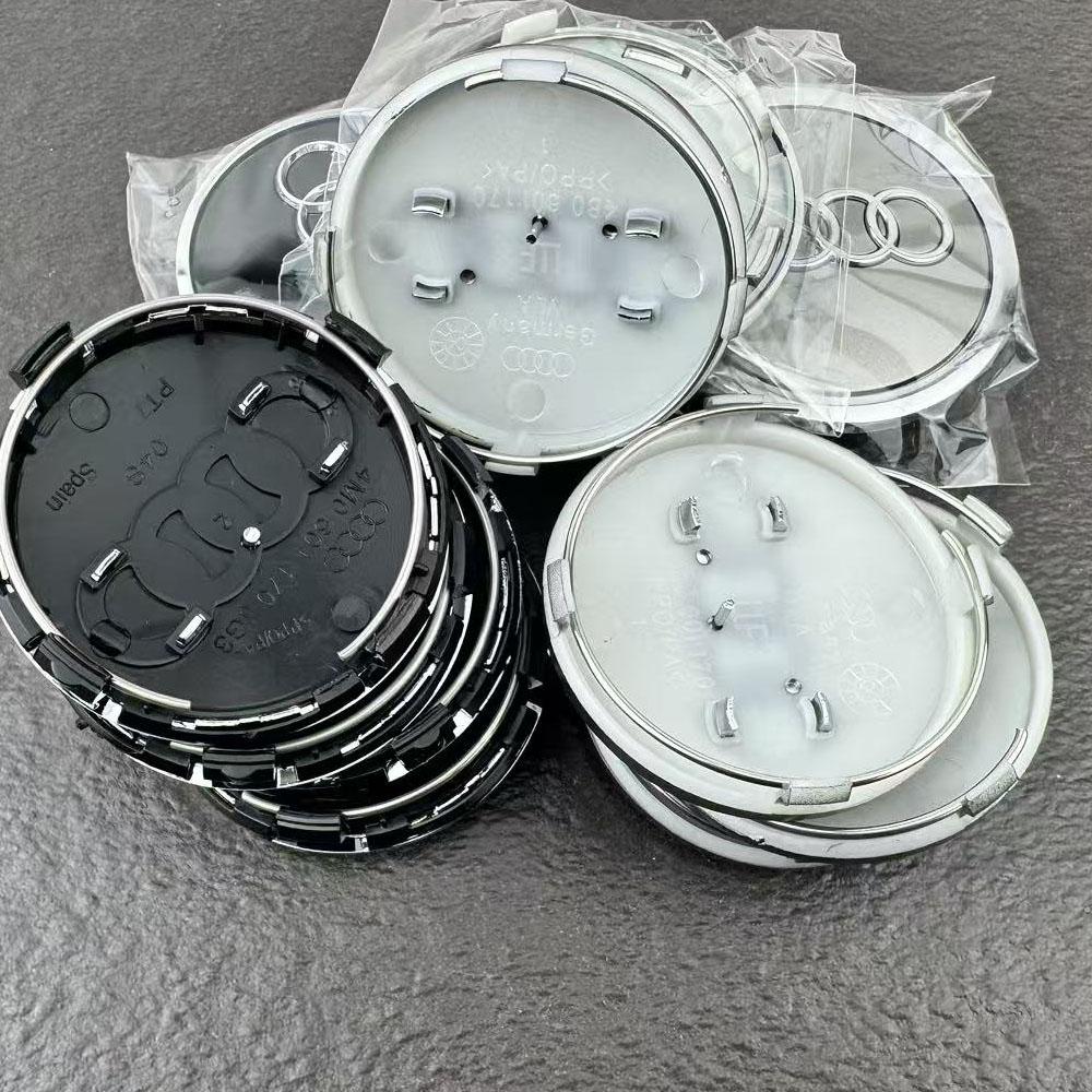 OOoo black-gray 4pcs 60mm 61mm 68mm 69mm Car Wheel Hub Center Caps Rim Cover For v1 A8 A5 A6 C5 C6 C7 A7 A1 A3 A4 B5 Q3 Q5 Q71v
