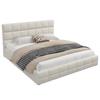 Letto a piattaforma imbottito 180X200, beige