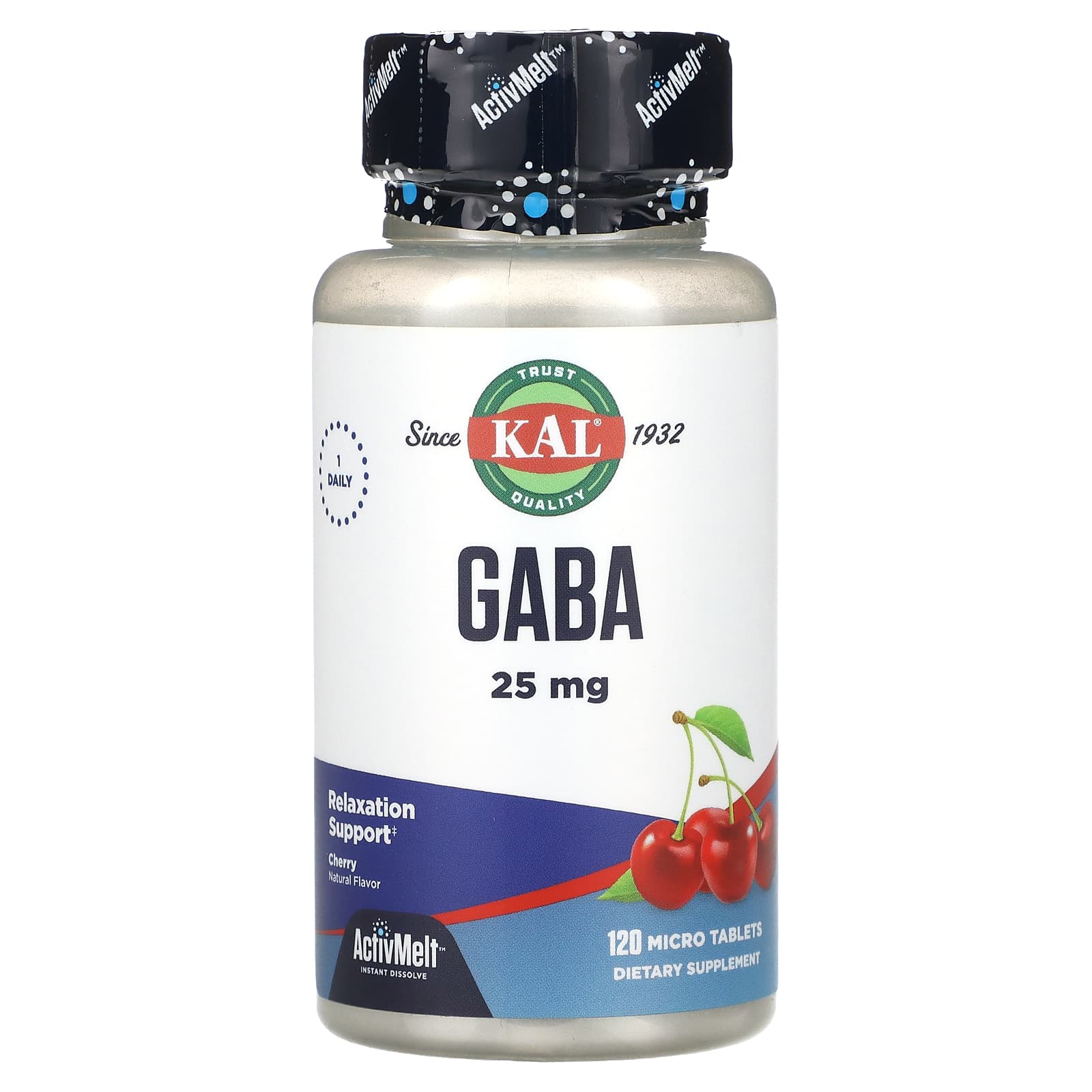 

Gaba, Cherry Flavor, 25Mg, 120 Micro Tablets