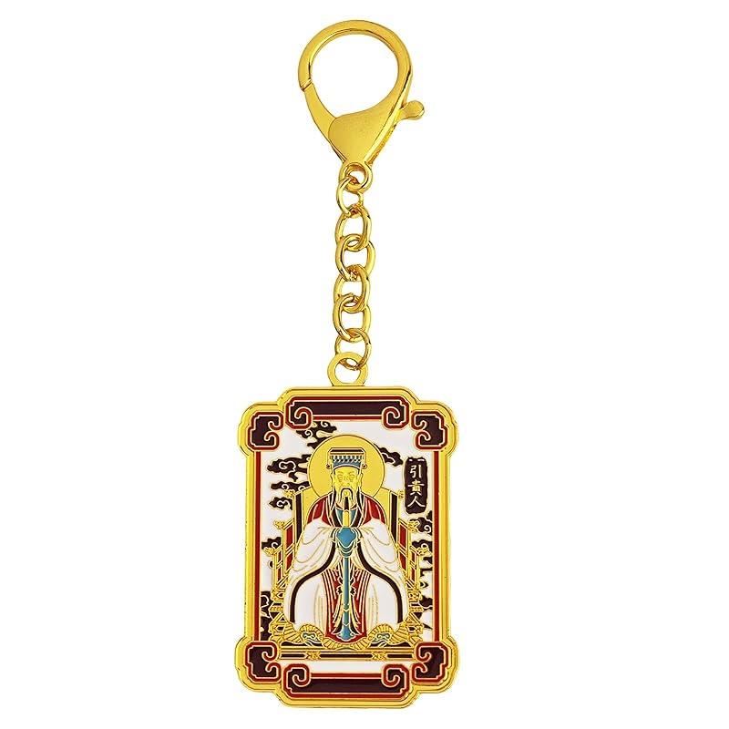 

[YISHUI] (Isui) feng shui goods amulet Jade Emperor feng shui keychain good luck business Talisman key chain multi color