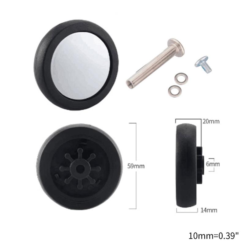 Mute Luggage Suitcase Replacement Wheels Wear-Resistant Suitcase Wheels Luggage Suitcase Wheels Suitcase Spinner Wheels