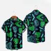 Men's Fashion Summer T-Shirts Hawaiian Print Cozy Casual One Button Shirts Short Sleeve Beach Oversized Shirts