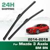 For Mazda 3 Axela BM BN 2014-2018 2015 2016 2017 Wiper Front Wiper Blades Windshield Windscreen Window Brush 24"+18