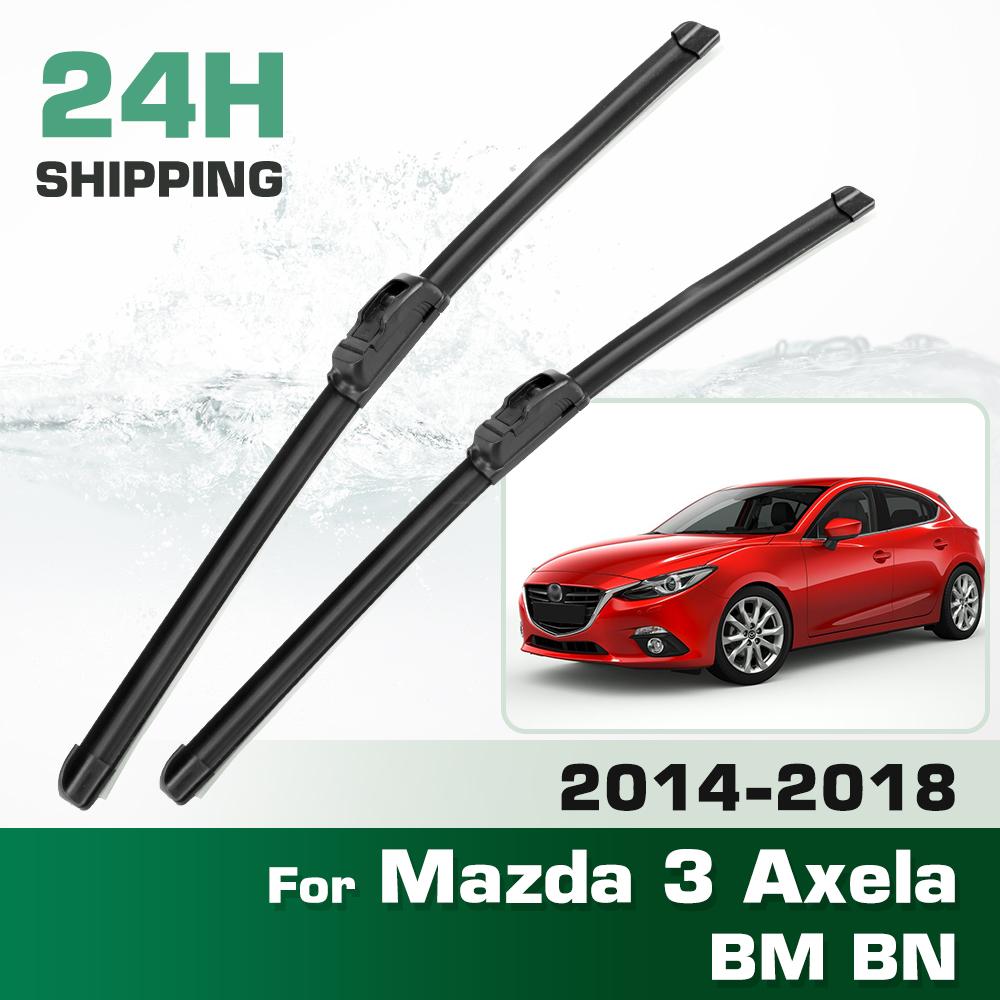 For Mazda 3 Axela BM BN 2014-2018 2015 2016 2017 Wiper Front Wiper Blades Windshield Windscreen Window Brush 24"+18