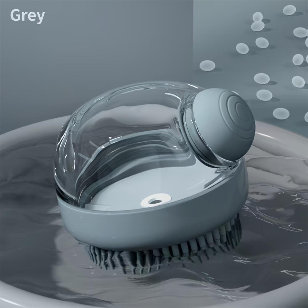 Soap Dispenser Pet Grooming Brush Silicone Bristle Shampoo Dog Brush Bathing Tool Haired Dogs