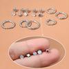 16 Stück Hypoallergenes Edelstahl Flachrücken Steckerohrringe Set Zirkonia Knorpel Schraubverschluss Stecker für Damen Herren