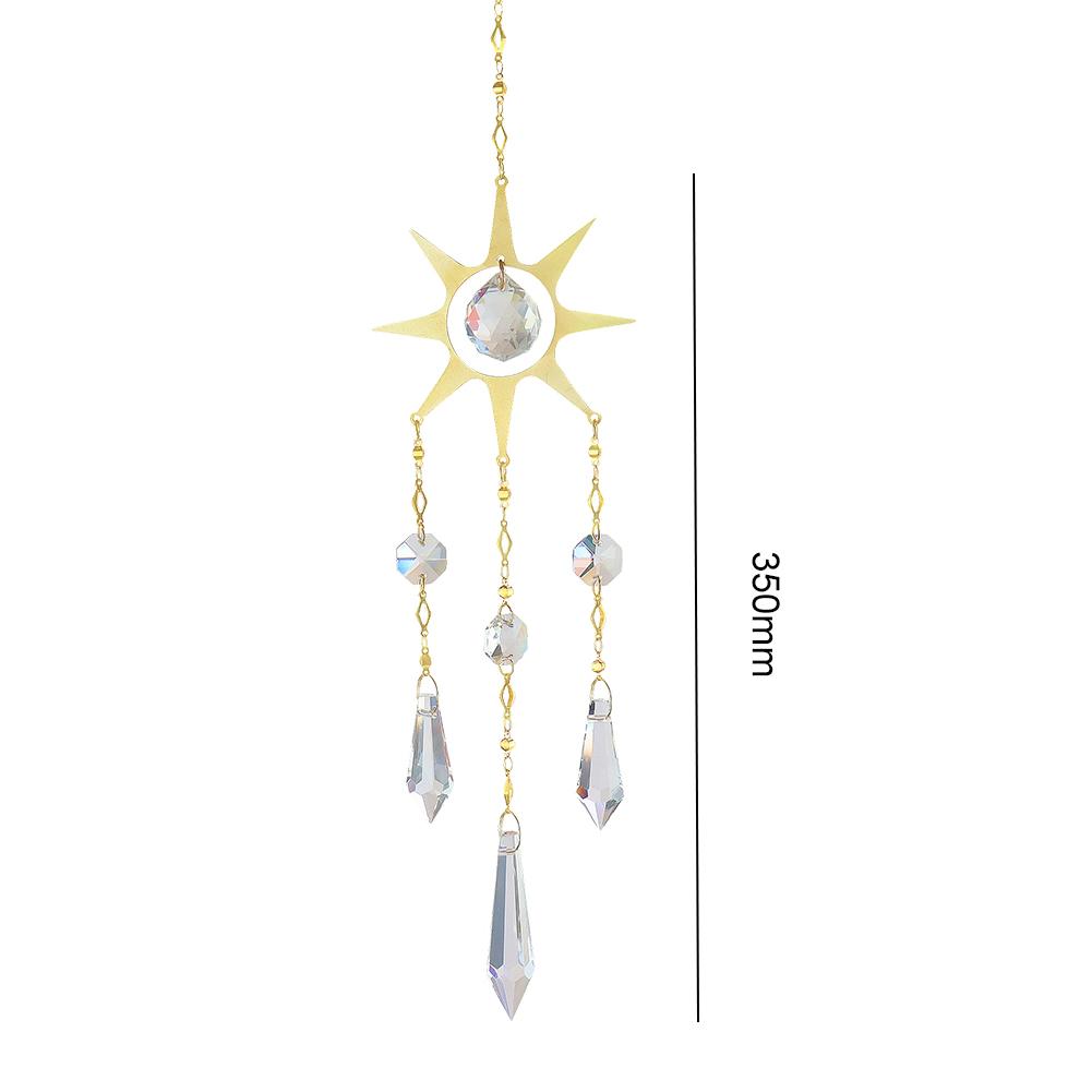 Suncatcher Crystal Wind Chimes Hexagon Sun Catchers Pendant Light Catcher Garden Window Wedding Curtain Chandelier Home Decor