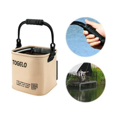 Secchio da Pesca Pieghevole Multifunzione 8L/13L con Manico Ergonomico Secchio Impermeabile Secchio da Campeggio all'Aperto Accessori da Pesca