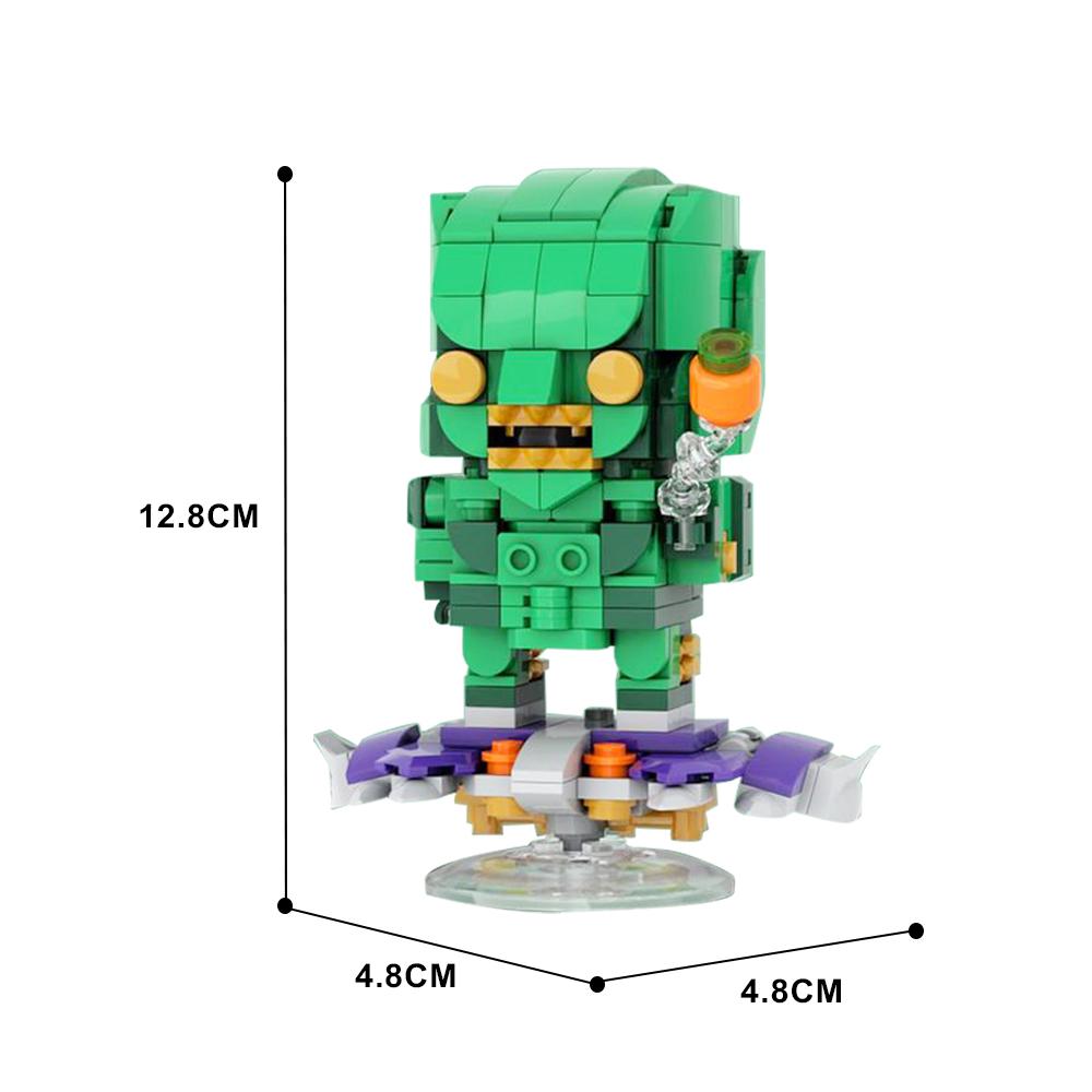 MOC Movie Villain Green Goblin Brickheadz Building Block Model Bricks Set Film Anime Monster Spiders Toys For Kid Birthday Gifts