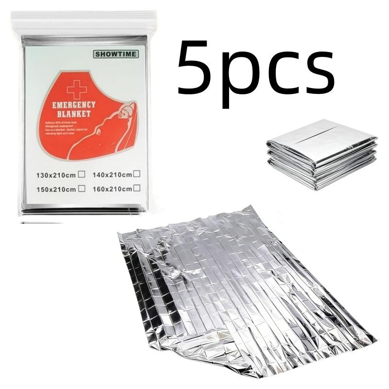 

Foldable Reflective Survival Blanket, Windproof Lightweight Thermal Blanket for Outdoor Hiking Marathon