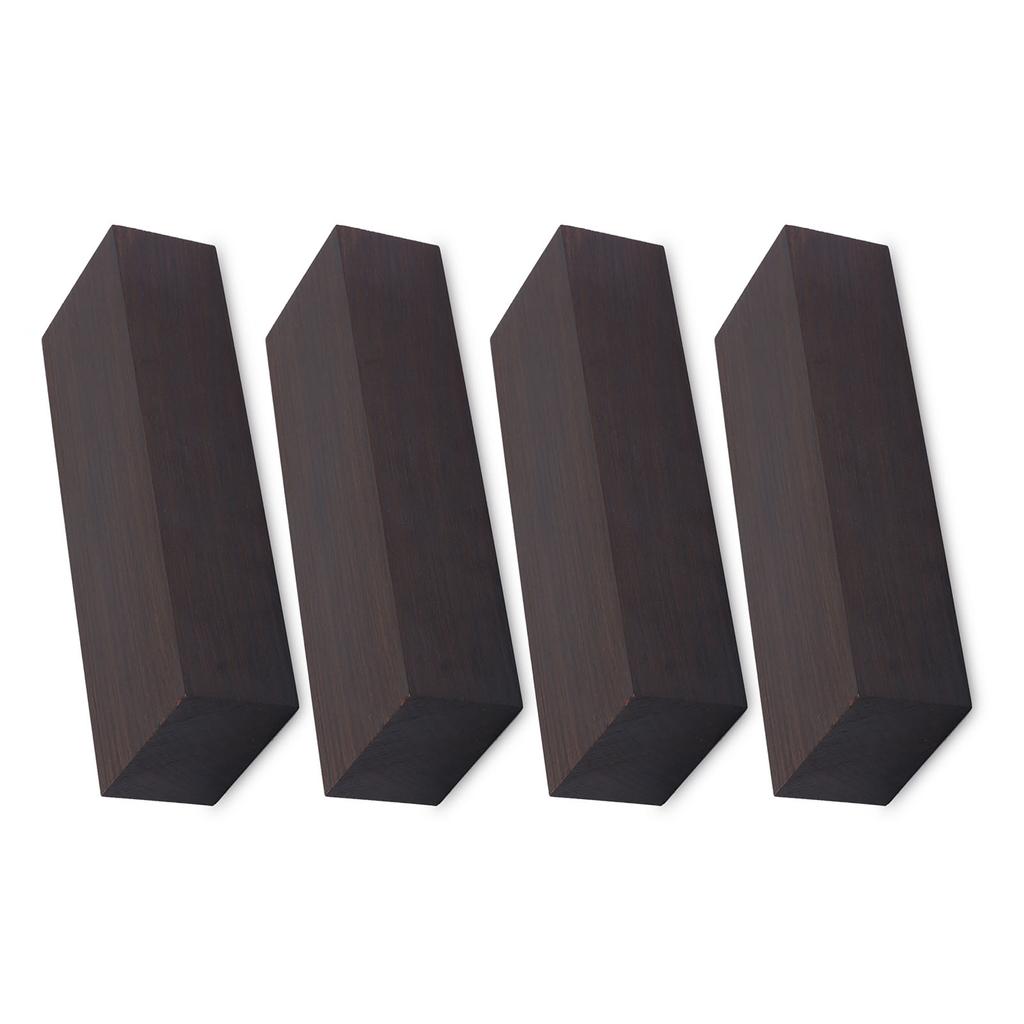 4 ks blok dřeva ebenového dřeva dřevěná deska rukojeti pro nástroje Nářadí 12x4x2,5cm