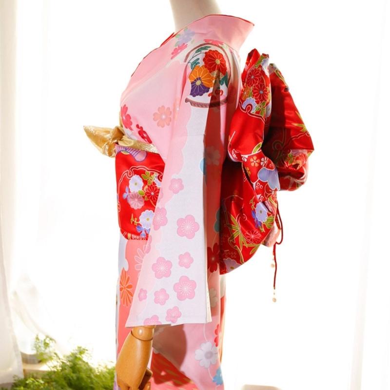 Oversized Bowknot Belt Traditional Japanese Sash for Kimono Adjustable Length Soft Fabric Multiple Color Option