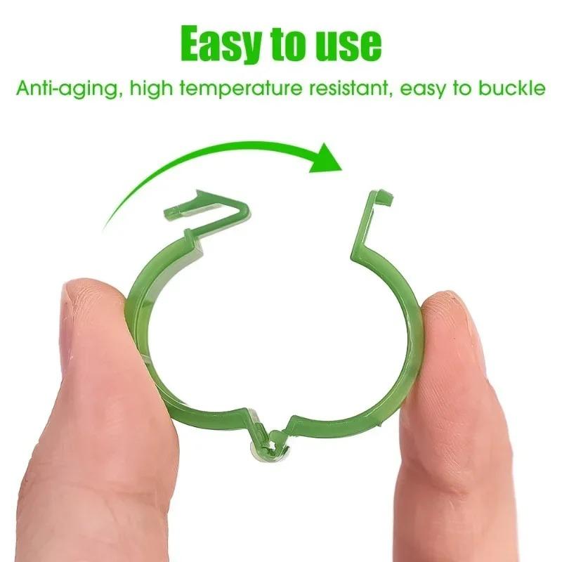 200/50PCS Plant Support Clips Reusable Plastic Connects Vine Fixing Clip Tomato Grape Vegetable Plants Holder Buckle Garden Tool