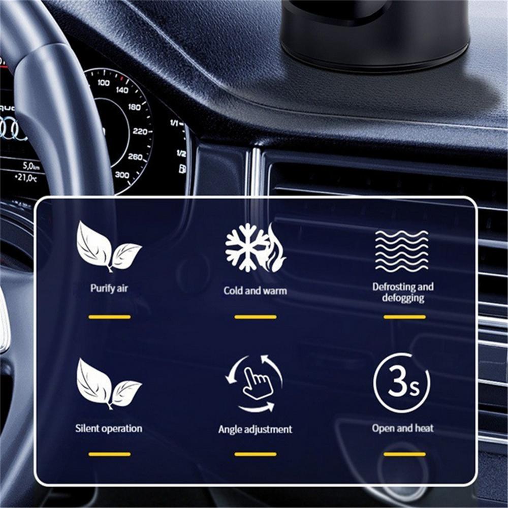 24V 200W Electric Car Air Heater Reusable Portable Auto Heating Cooling Fan 360°