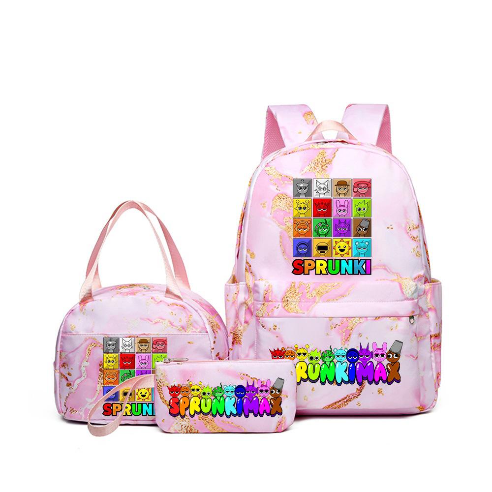 Rhythm box sprunki peripheral schoolbag boys and girls schoolbag primary school junior high school students backpack D