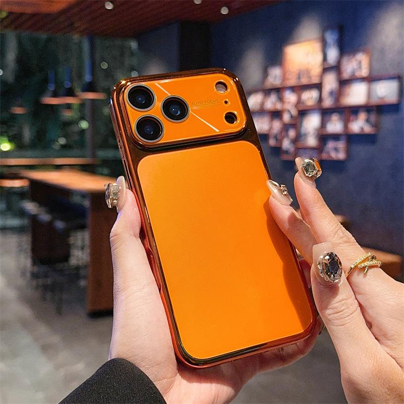 Electroplated Matte Laser iPhone 16 Pro Case - Large Window, Drop-Proof PC Protective Cover for iPhone 15/14