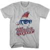 T-shirt pour homme Major League Movie Logo Crête Rouge Baseball
