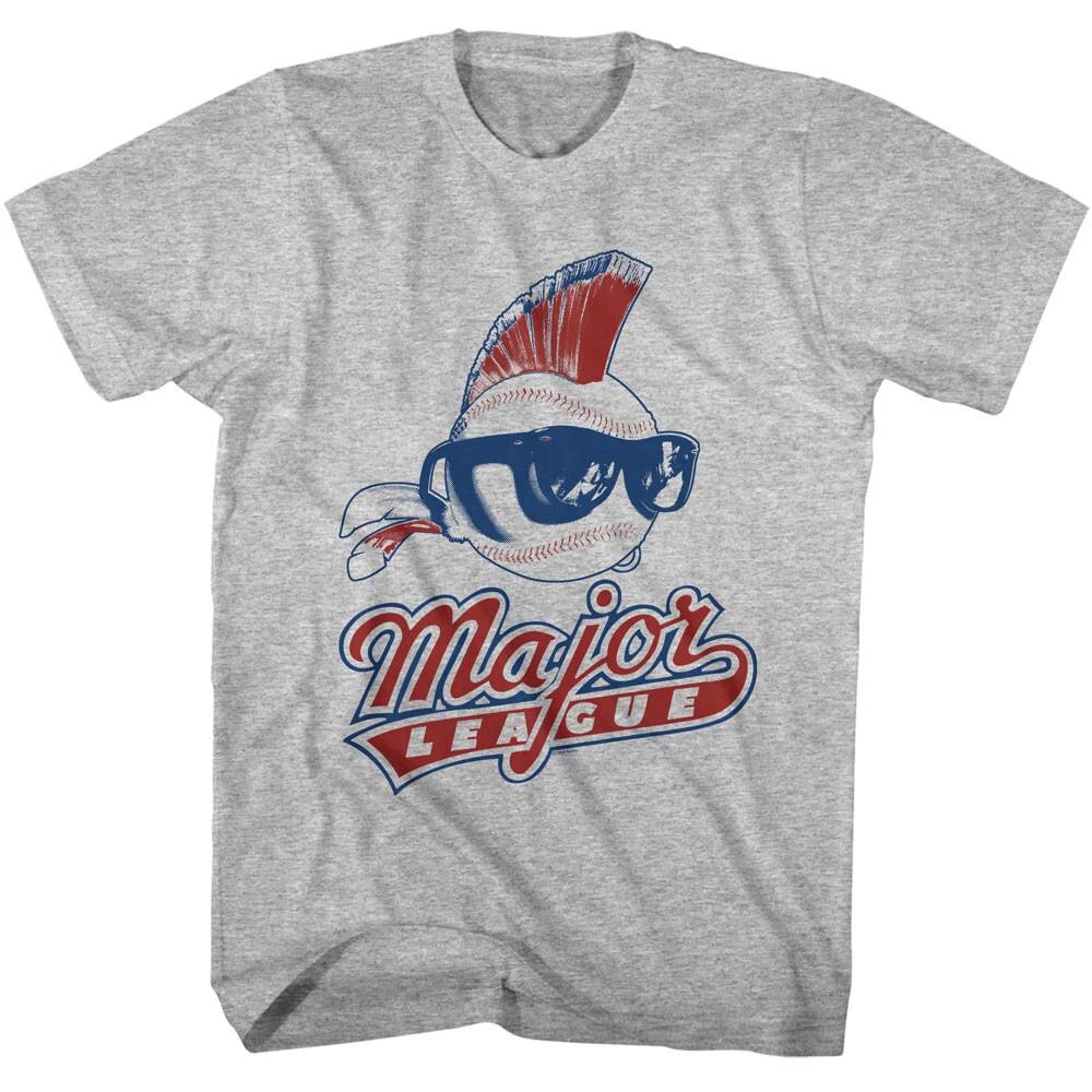 Major League Movie Logo Red Mohawk Baseball Men s T Shirt XL
