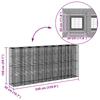 Gabion Raised Bed 4 Pcs Silver 330 X 50 X 150 Cm