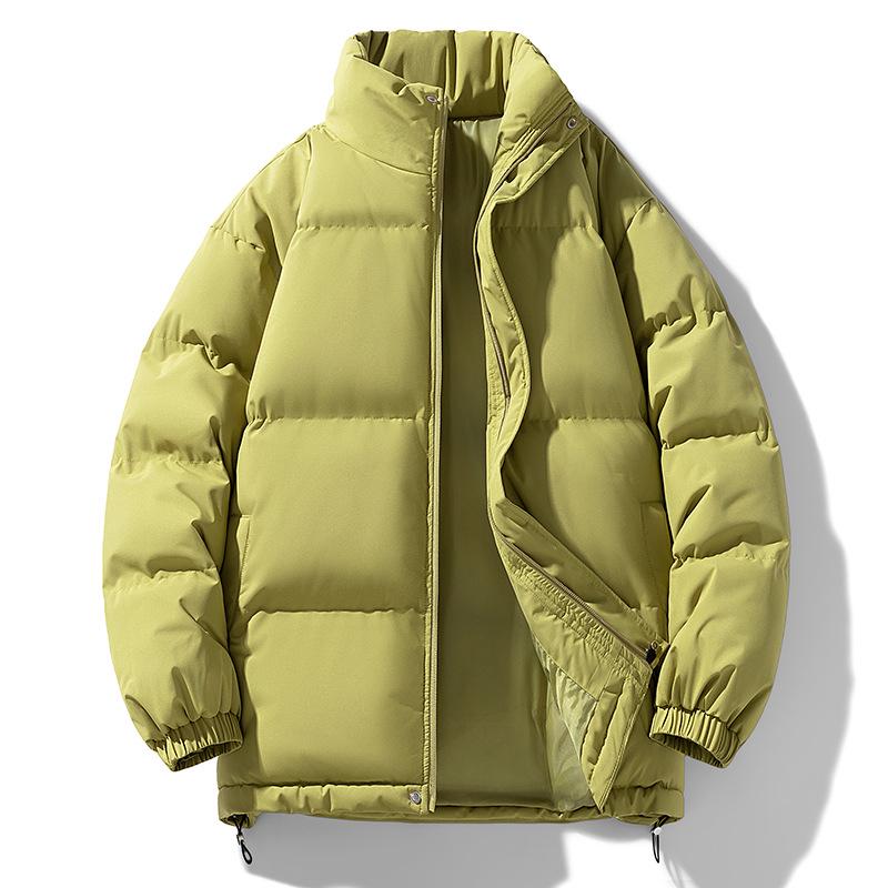 2026 Winter Stand-Up Collar Cotton-Padded Jacket: Trendy Men's Outdoor Loose Warm Coat