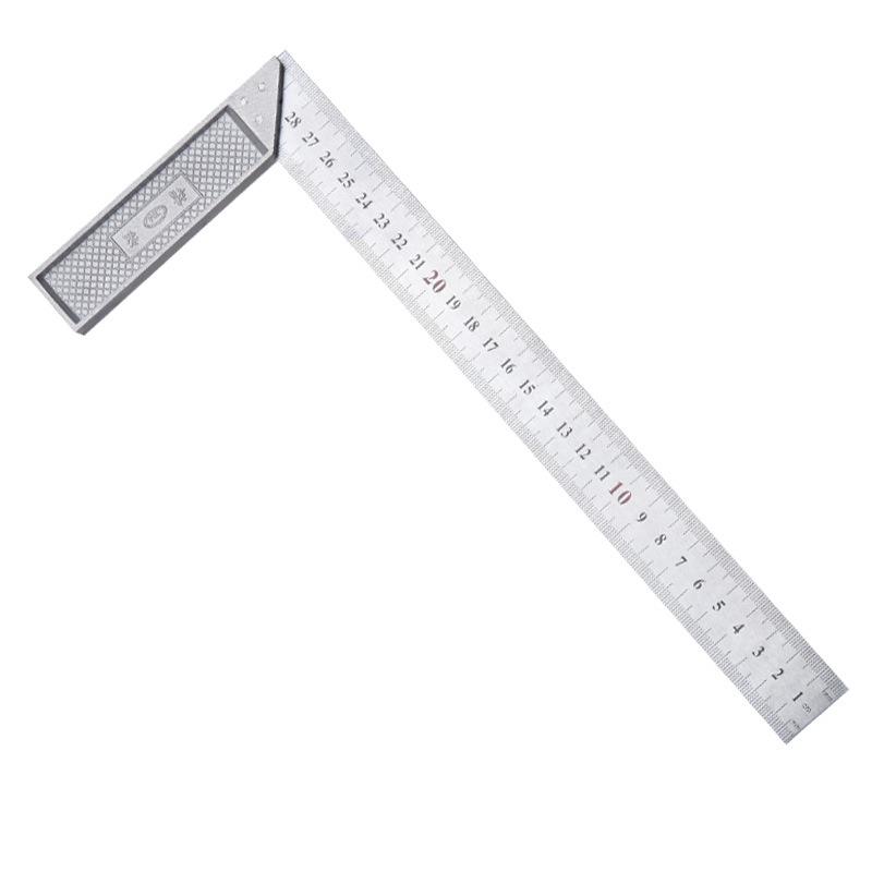 High Precision 90° Stainless Steel & Aluminum Angle Ruler for Woodworking