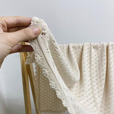 Neugeborenen Babydecke Gestrickte Bettwäsche Steppdecke Baumwolle Swadlle für Neugeborene Babys Zubehör Kinderwagendecke Empfangs Bettdecke