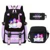 KPop Demon Hunters Korean version of student school bag children's backpack pencil bag set