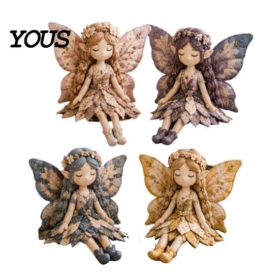 Kit Patchwork Fai da Te Kit Fatine, Fatine dei Fiori Cucito Realizza 4 Bambole di Stoffa Creazione Bambole, Progetto Creativo Facile per Principianti per Decorazione Casa Regalo Fatto a Mano