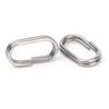 Swivel Stainless Steel Fishing Lure Split Oval Split Rings Fishing Hanging Snap Fishing Connector