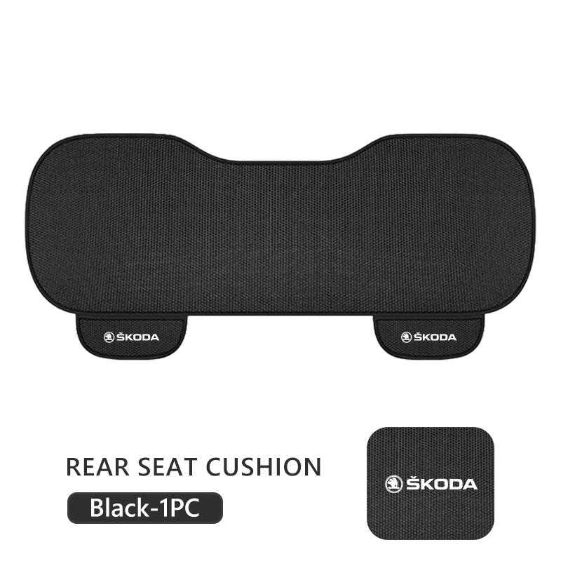 VIJT4 Para Skoda Capa de Almofada de Assento de Carro Seda de Gelo Respirável Tapete Macio Kodiaq Octavia 2 3 Rapid Karoq Fabia Kamiq Superb