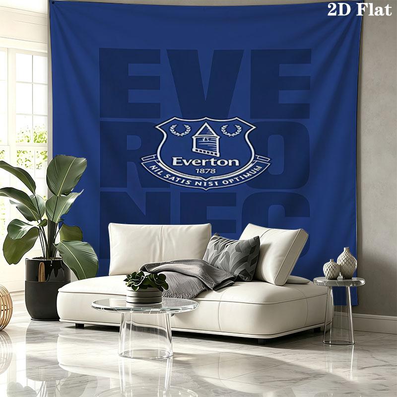 Everton F.C Wall Tapestry Aesthetic Wall Hanging Printed Fabric Blanket Decorative Tapestries for Bedroom Living Room Home Decor