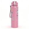 1PC Star Angel Faith Minimal Line Art Print 750ml Color Plastic Sports Water Bottle Leakproof Flip Straw Lid Suitable for Sports Office Home Use