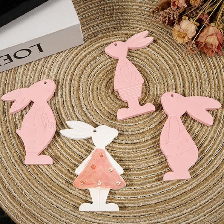 DIY Easter Decorations Mold Showing Traditional Rabbit Outline And Easy Operation Easter Home Decoration Mold