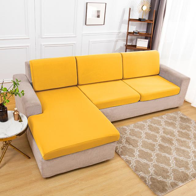 Elastischer, schlichter Sofa-Kissenbezug, leichter, atmungsaktiver Stoff, Sofabezüge für Wohnzimmer, waschbarer Möbel-Couch-Schutz