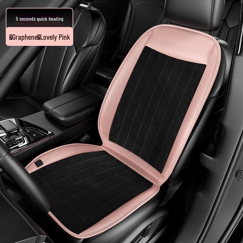 Graphene Heated Seat Cushion: Winter Plush Leather Electric Cover for Cars