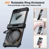 Oatsbasf for Samsung Galaxy Z Flip 6 Phone Case with 360° Rotation Stand Metal Magnetic Frameless Shockproof Protective Cover