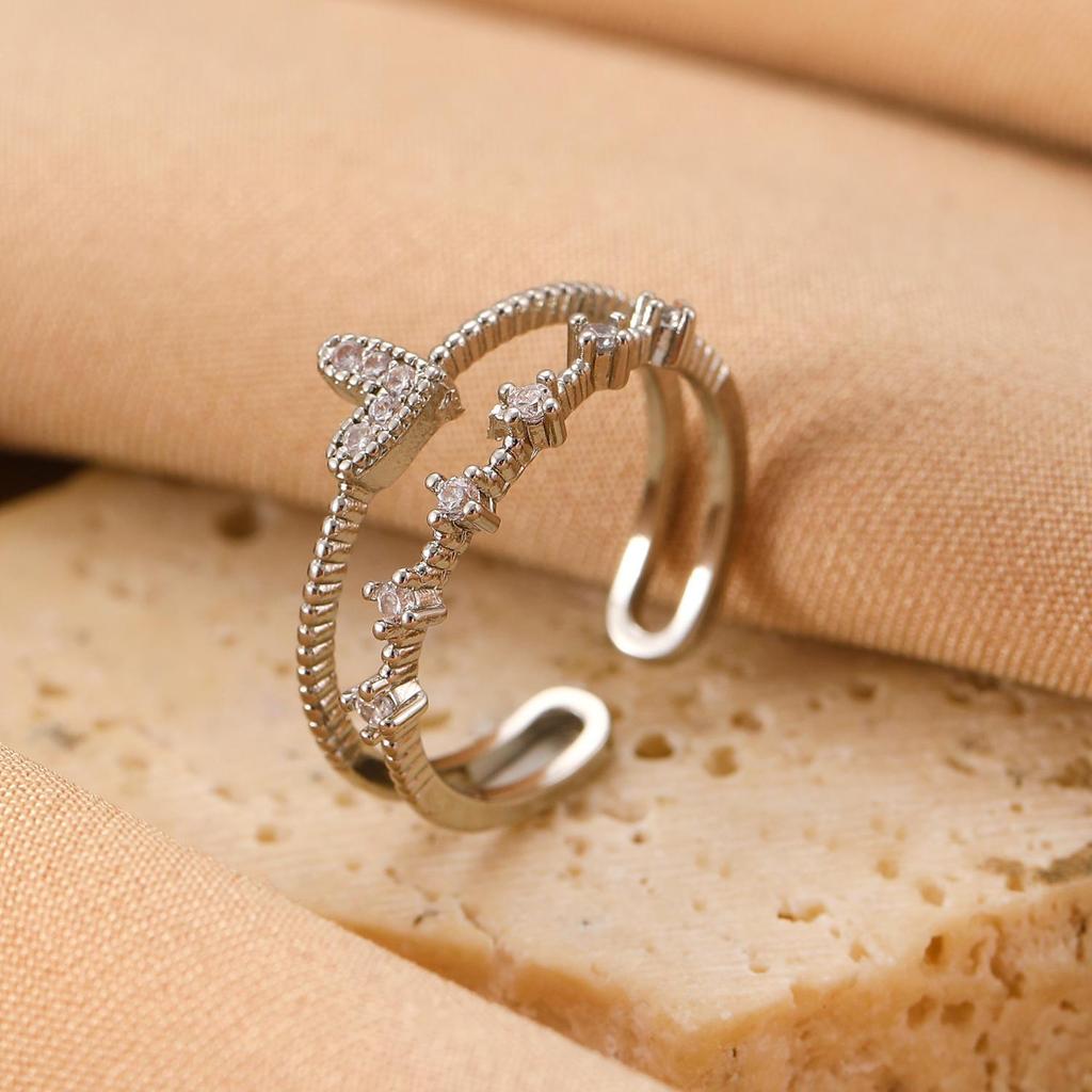 High-End Cross-Border Fashion Bow Ring for Women - European & American Style Open Index Finger Accessory