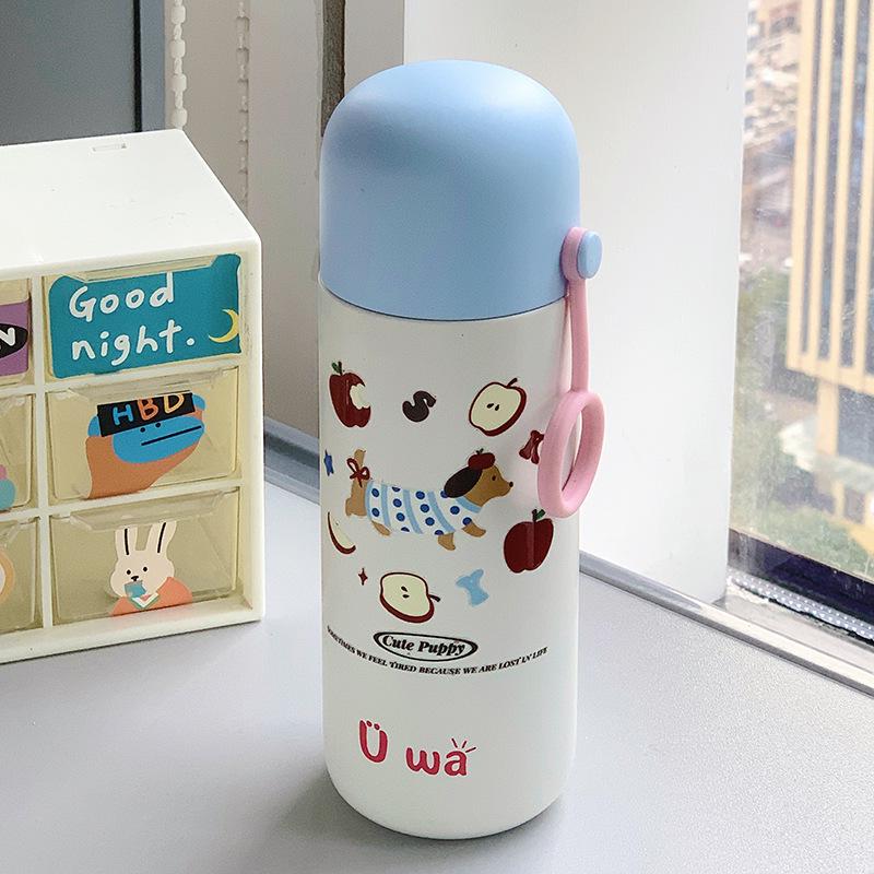 

Apple Ins Высококачественная нержавеющая сталь 316 Милый детский стакан для воды с двойным питьем 180ml