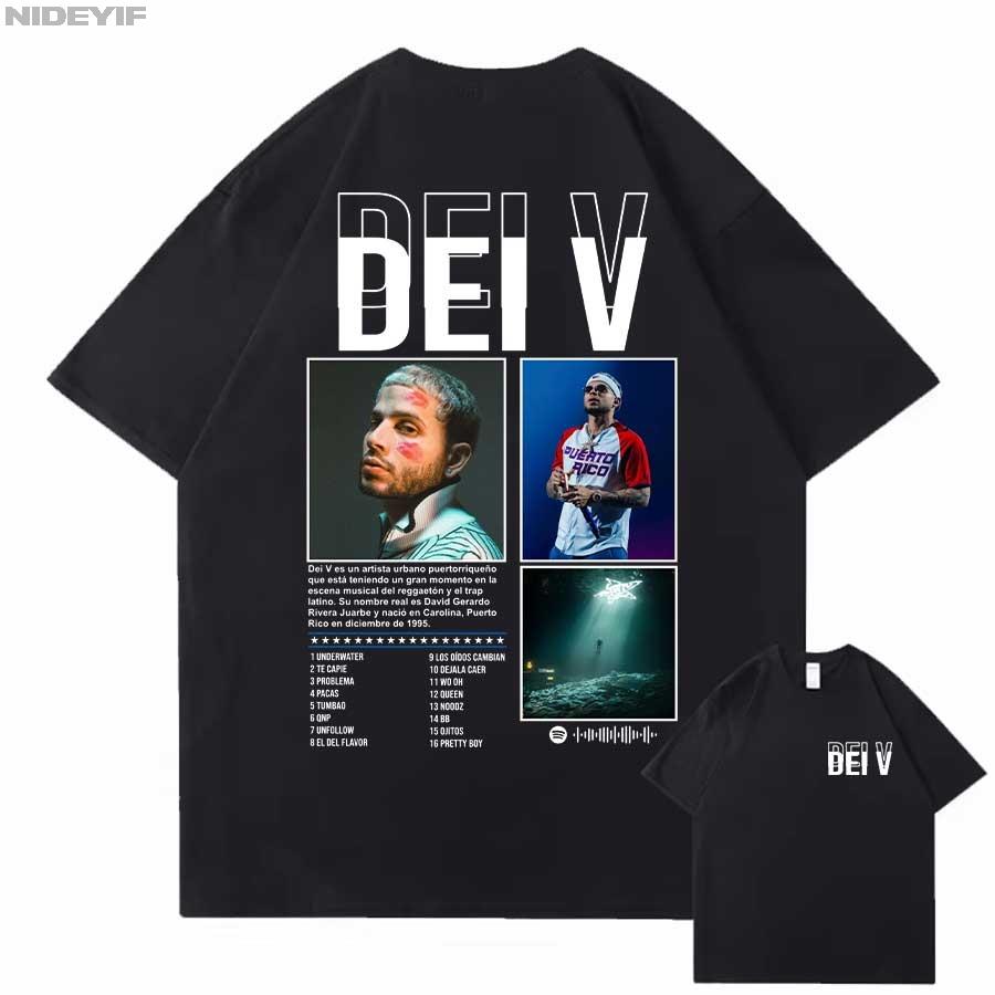 

Dei V Quien Es Dei V Tour 2026 T shirt for Unisex Women Hiphop Streetwear Oversized Tops 100 Cotton TShirt EDV3 S