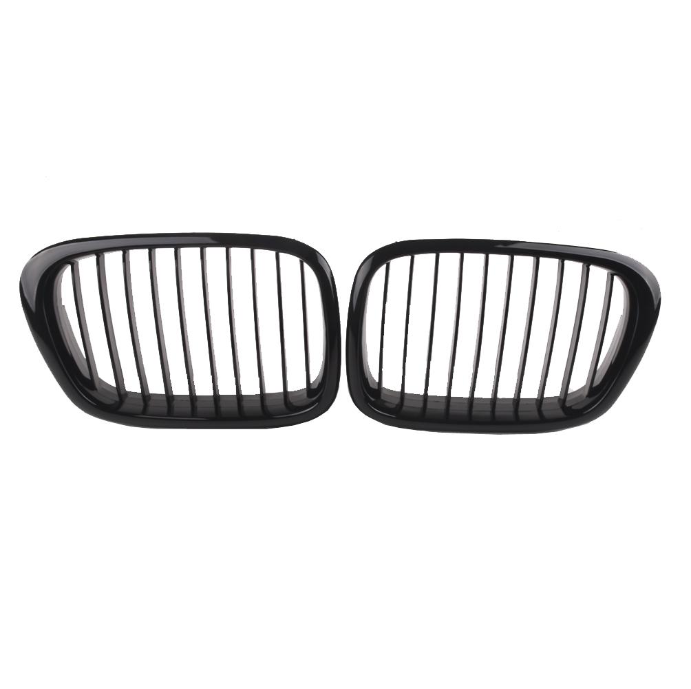 Front Center Matte black Wide Kidney Hood Grille Grill For BMW E39 525 528 530 535 M5 1997 2003