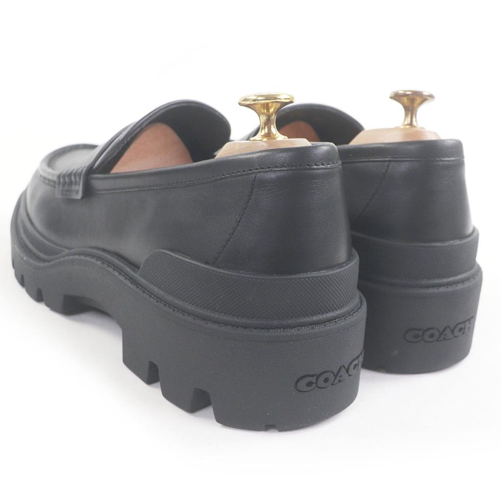 Nienaganne mokasyny COACH Plat forma Wzór kamuflażu czarna skóra męskie 8.5 CAP33 Używane