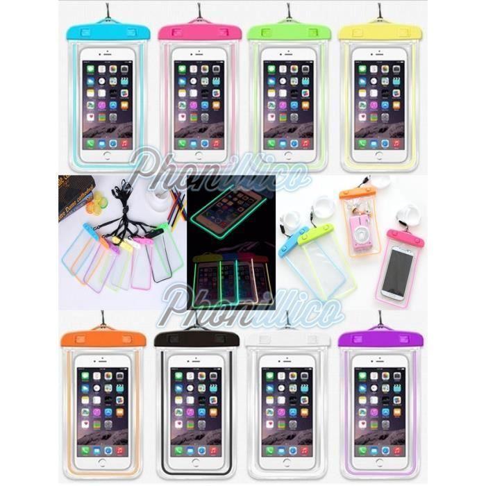 Sac Waterproof - Phonillico® - Compatible LG - Noir - Souple - Étanche