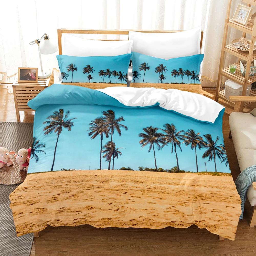 Forest Soft Duvet Cover Set,Forest Featuring Shaded Tres Dreamy Wodlplus Scene,2/3pcs Nature Scenery Beding Set Quen Sized Dimensions,Gren Brown