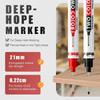 1/4Pcs Long Head Deep Hole Marker Pen Woodworking Decoration Permanent Marker Pen Waterproof Metal Perforating Pen