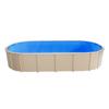VEVOR Oval Pool Liner, 375 X 610 Cm UniBead Swimming Pool Liner for 120 Cm Wall Height, Premium Vinyl, Easy Install with Leak-Proof Patches