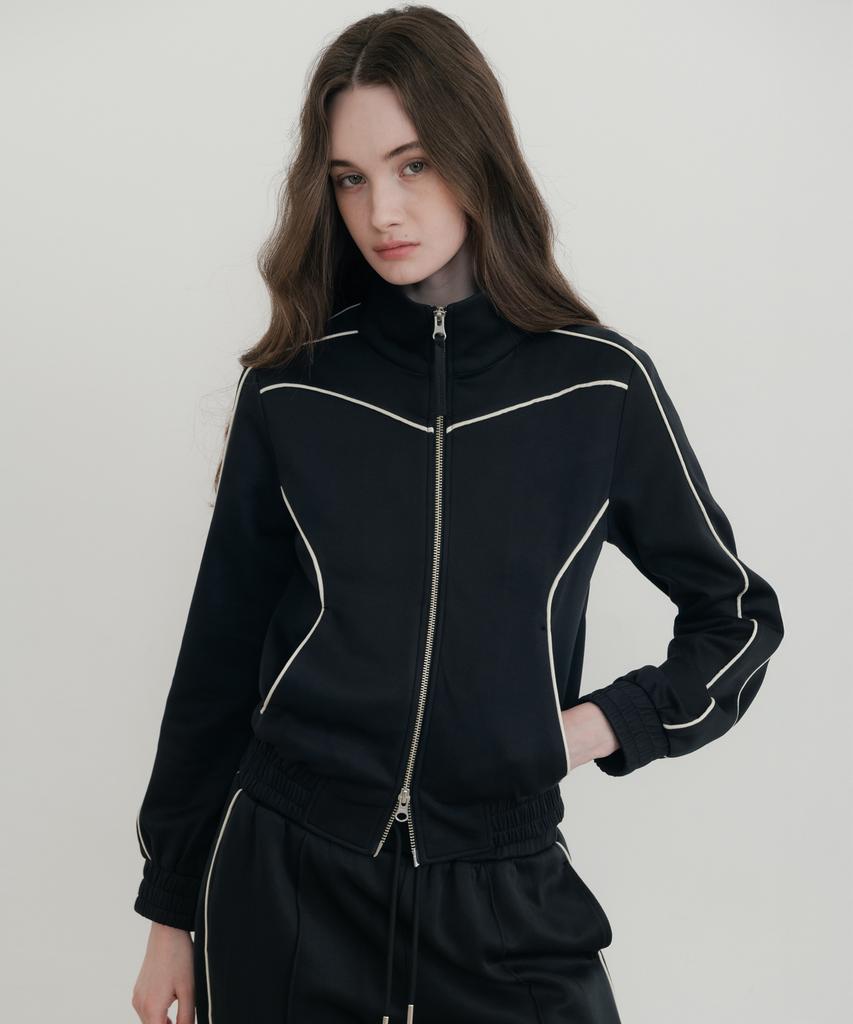 Ssin And Lee (W) Nuage Lounge Jersey Jacket Black