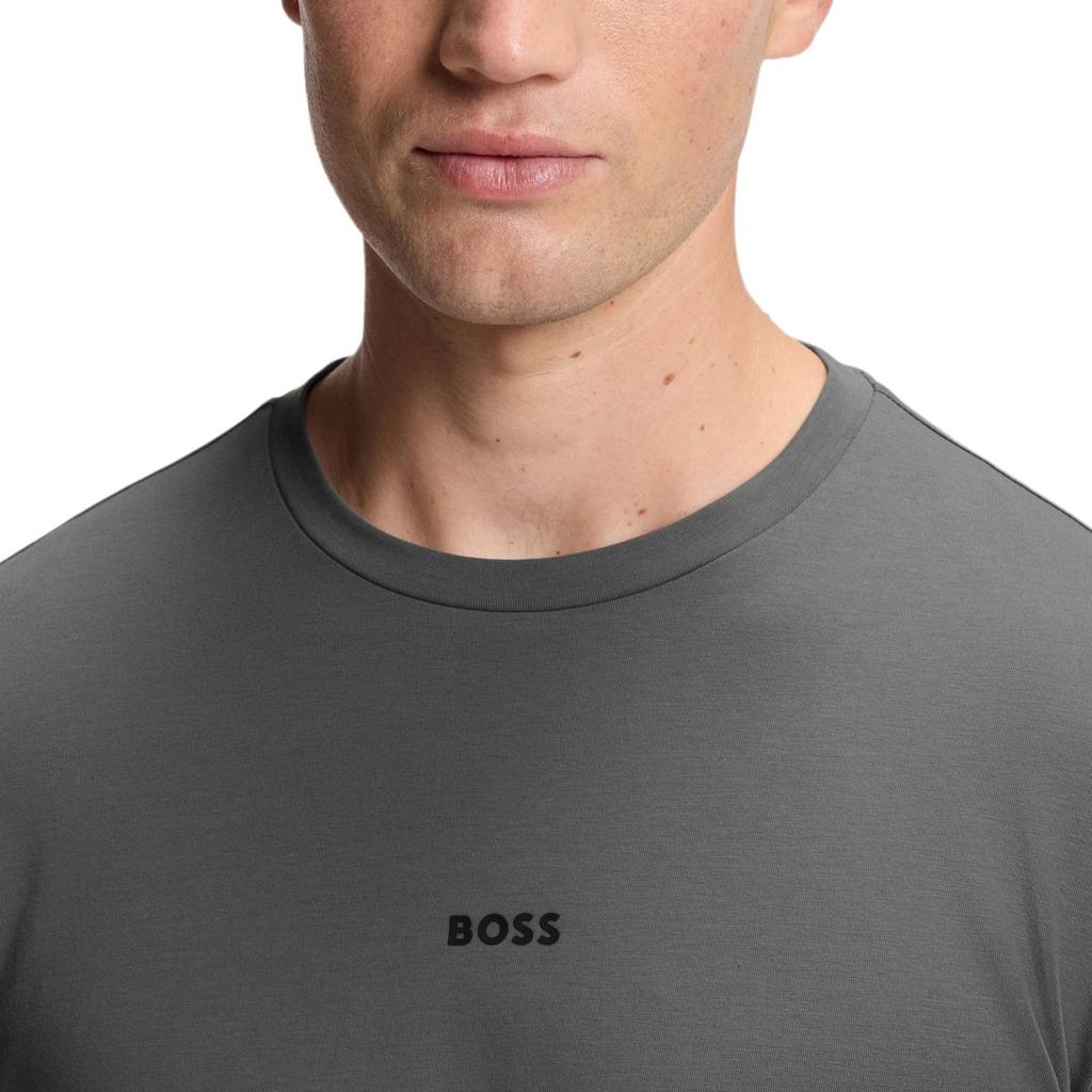 Hugo Boss T-Shirts Men's Gray Crew Neck Moderate Straight Fit 50473286-062