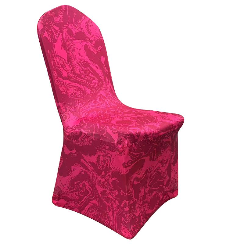 Stretchable Red and White Universal Chair Cover for Weddings, Banquets, Hotels