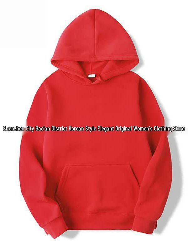 2023 Autumn/Winter Cross-border Casual Loose Hooded Sweatshirt with Plus Velvet for Men and Women