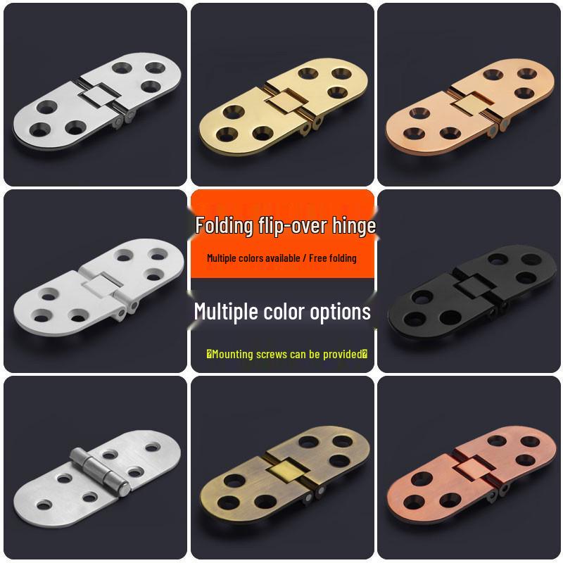 Zinc Alloy 180° Invisible Folding Table Hinge for Flip-Top Dining Tables